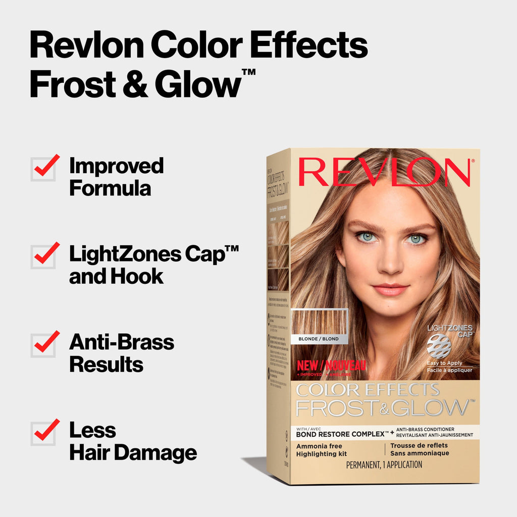 Revlon Color Effects Frost and Glow Ammonia Free Permanent Hair Color, 20 Blonde