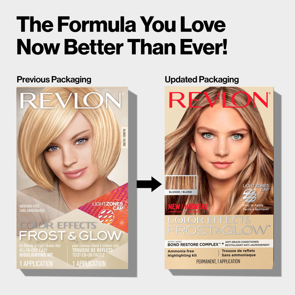 Revlon Color Effects Frost and Glow Ammonia Free Permanent Hair Color, 20 Blonde