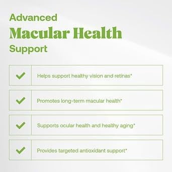 EyeScience Macular Health Formula - Advanced Ocular Vitamin Dietary Supplement Capsules, 60 Count