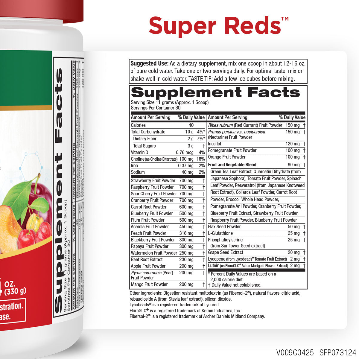 Purity Products - Super Reds Formula 12.11 Oz - 30 Day Supply