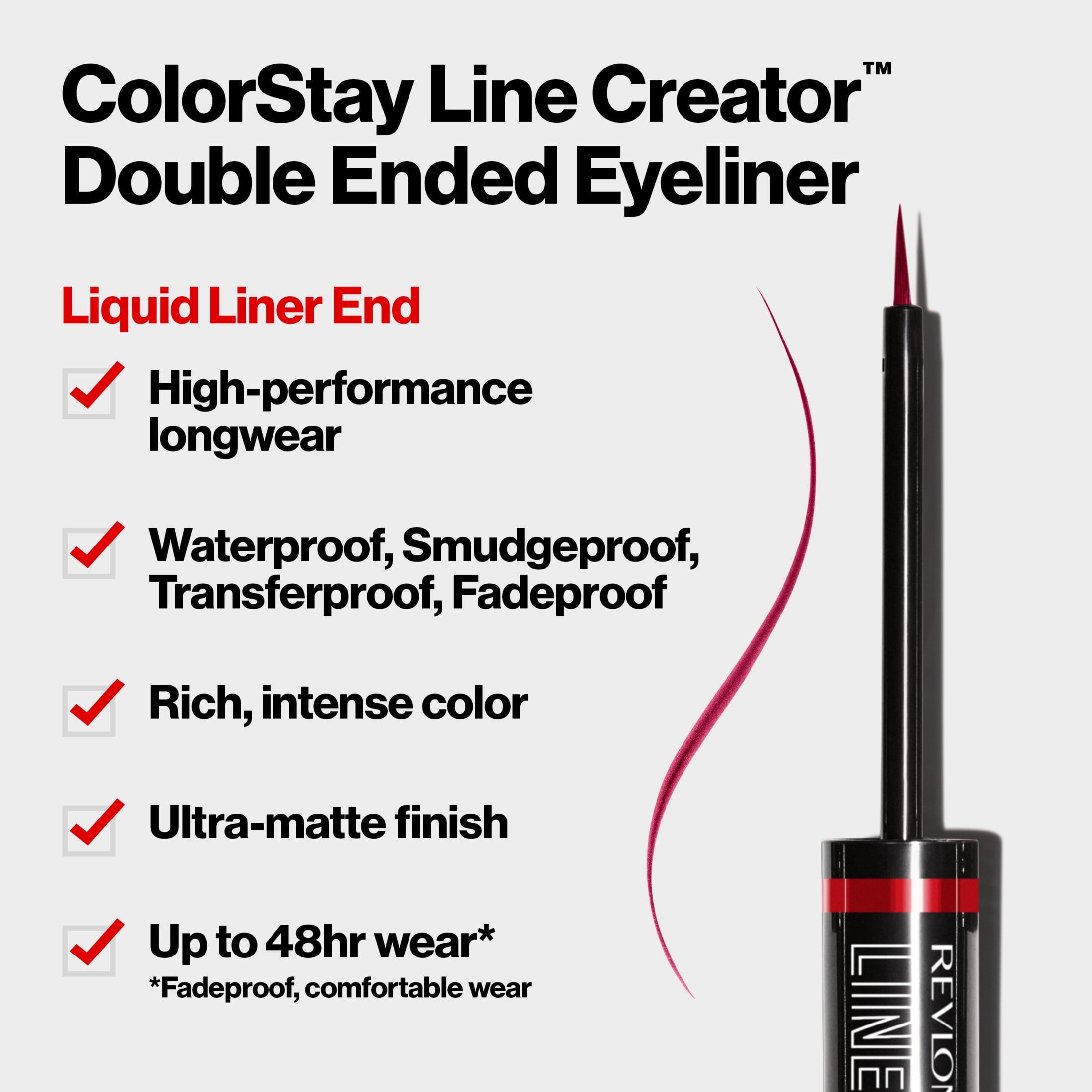 Revlon ColorStay Line Creator Waterproof Eyeliner Pencil, 151 Blackout, 0.004 oz