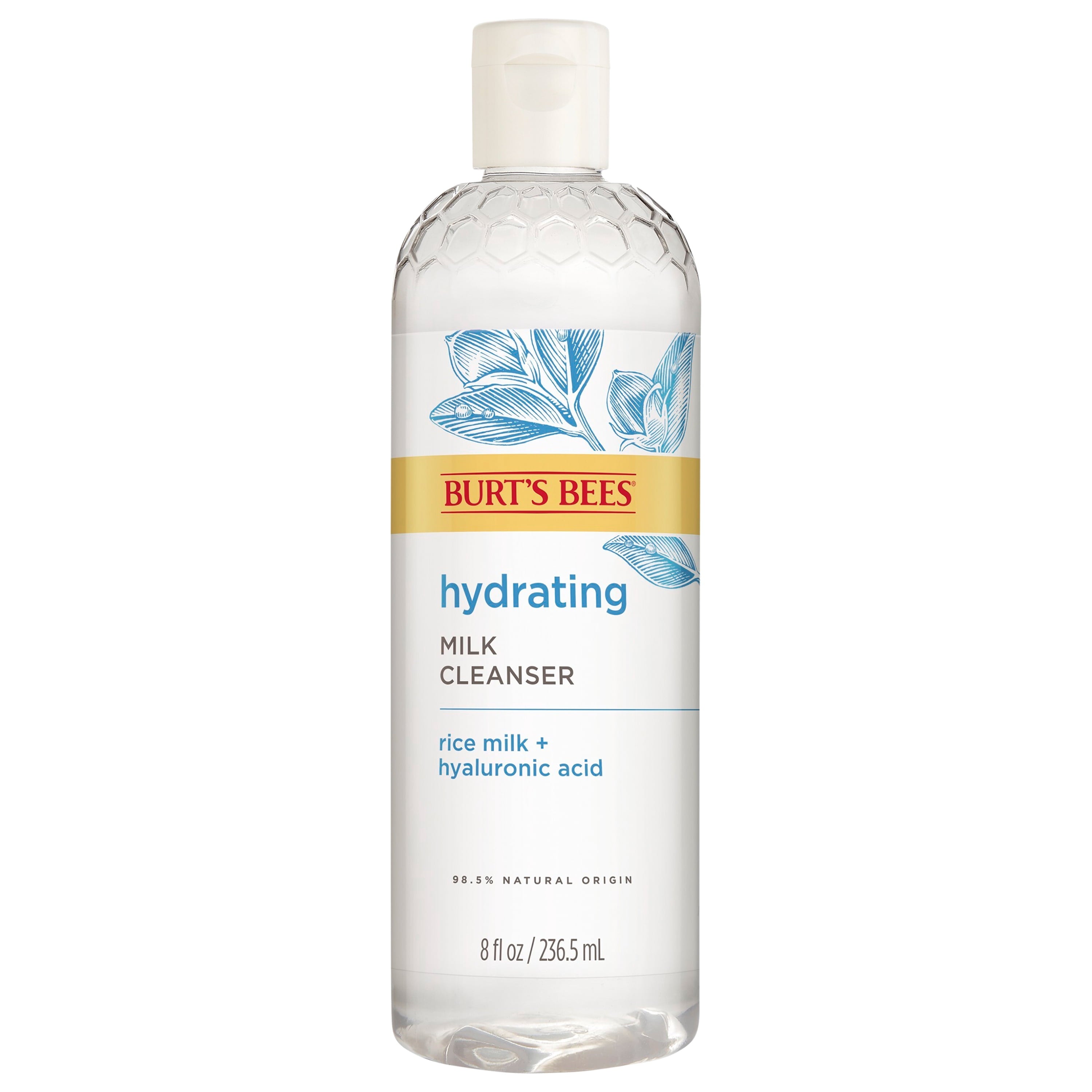 Burt�s Bees� Hydrating Milk Cleanser with Rice Milk and Hyaluronic Acid, 98.5% Natural Origin, 8 Fluid Ounces