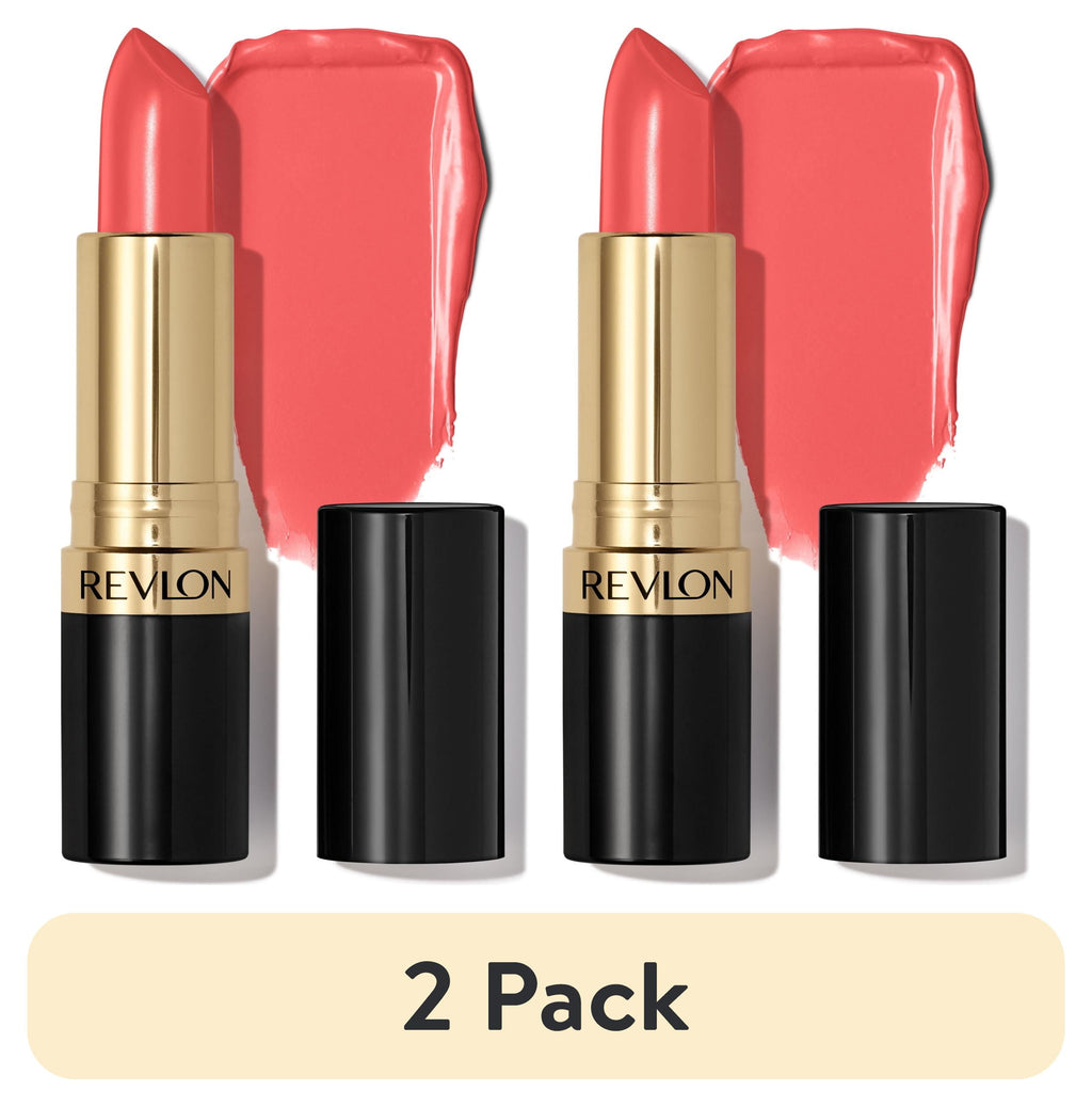 (2 pack) Revlon Super Lustrous Creme Lipstick, Creamy Formula, 674 Coral Berry, 0.15 oz