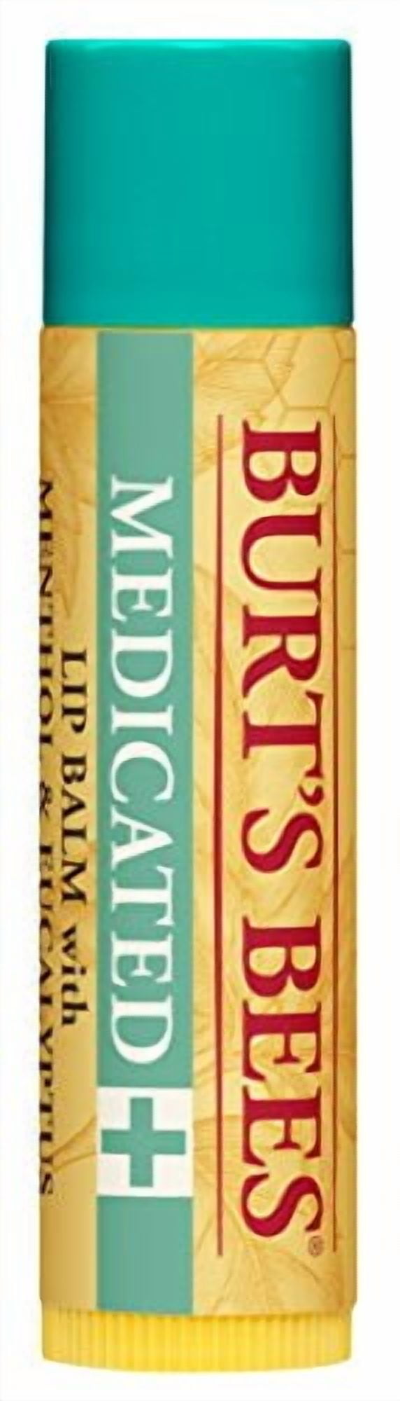 Burt's Bees Medicated Lip Balm with Menthol & Eucalyptus, Blister Box, 0.15 Ounce, 2 Count