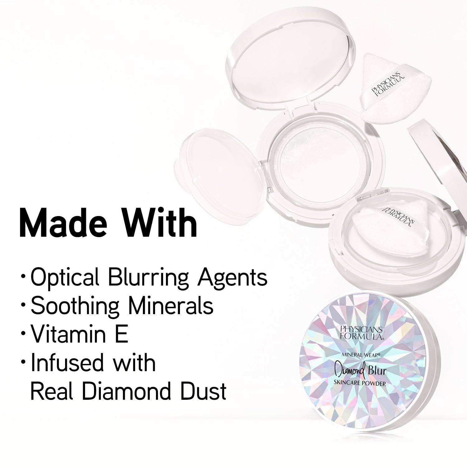 Physicians Formula Mineral Wear Diamond Blur Skincare Loose Setting Powder Makeup - Translucent