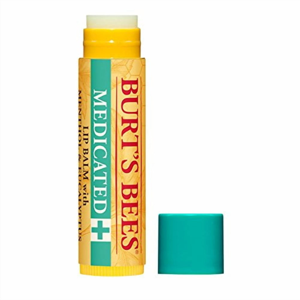 Burt's Bees Medicated Lip Balm with Menthol & Eucalyptus, Blister Box, 0.15 Ounce, 2 Count