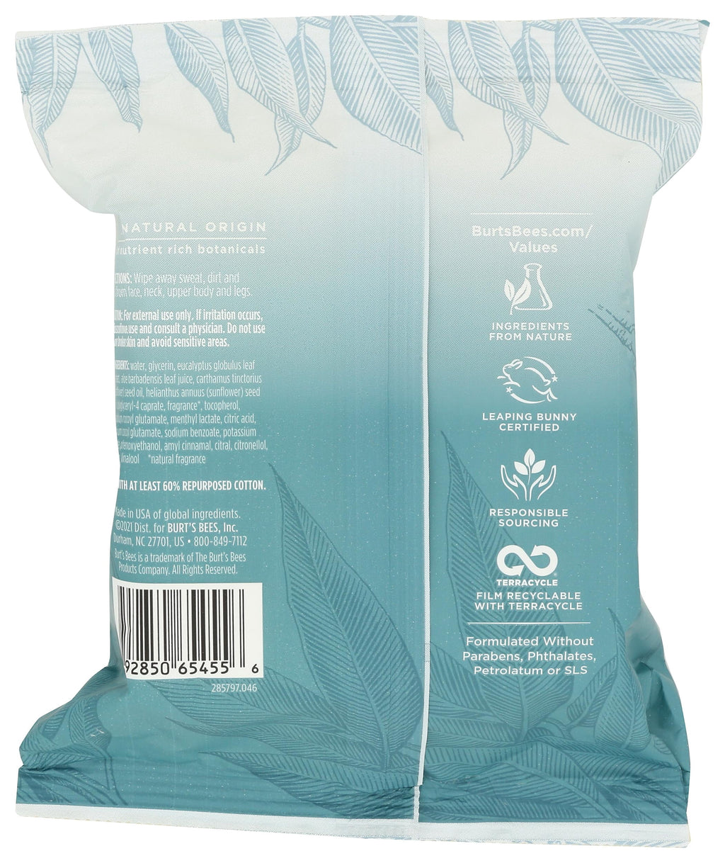 Burts Bees Cooling Body Wipes - Eucalyptus , 30 Count Wipes
