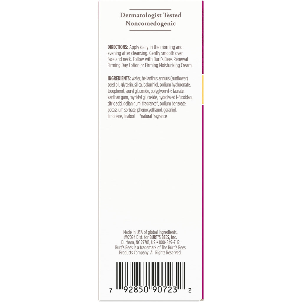 Burt's Bees Renewal Intensive Firming Serum, 1 fl. oz. Bottle