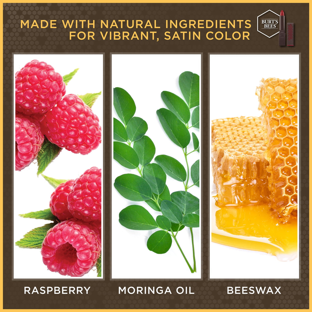 Burt's Bees 100% Natural Moisturizing Lipstick, Ruby Ripple - 1 Tube