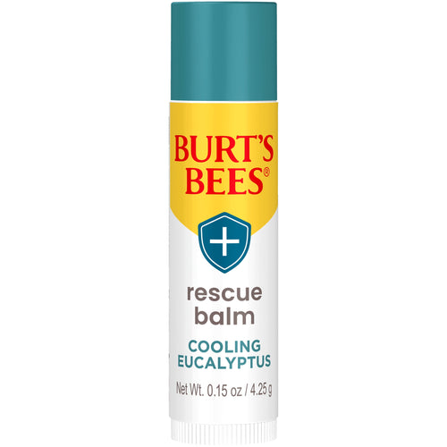 Burt's Bees 100% Natural Origin Rescue Lip Balm, Cooling Eucalyptus, 1 Tube
