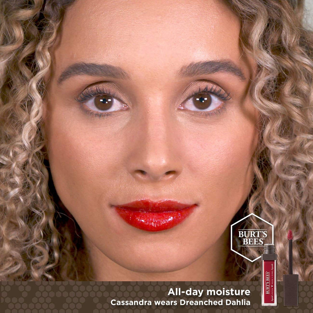 Burt's Bees 100% Natural Glossy Liquid Lipstick, Drenched Dahlia, 1 Tube