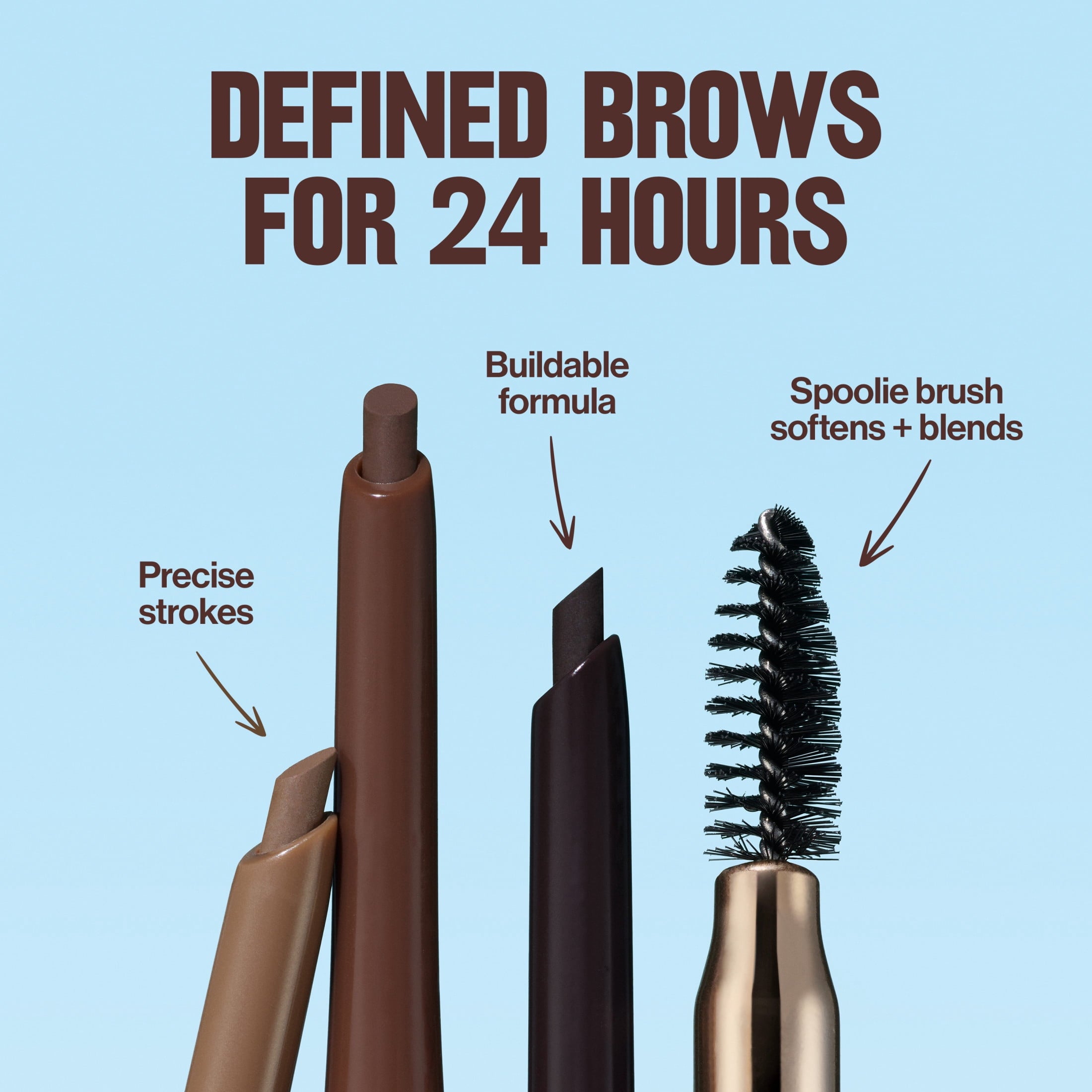 Revlon ColorStay Waterproof Eyebrow Pencil, Mechanical & Long Lasting, 220 Dark Brown, 0.021 oz