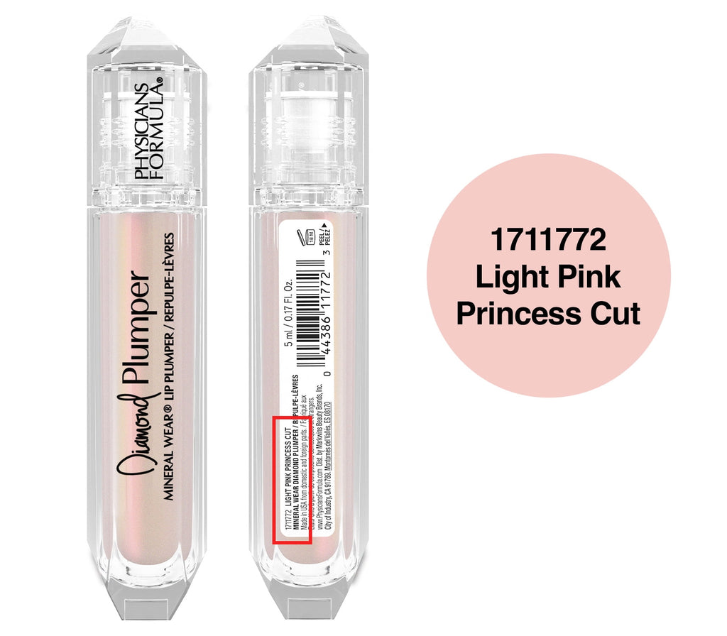 Physicians Formula Mineral Wear Diamond Plumper, Glosses, Light Pink Princess Cut