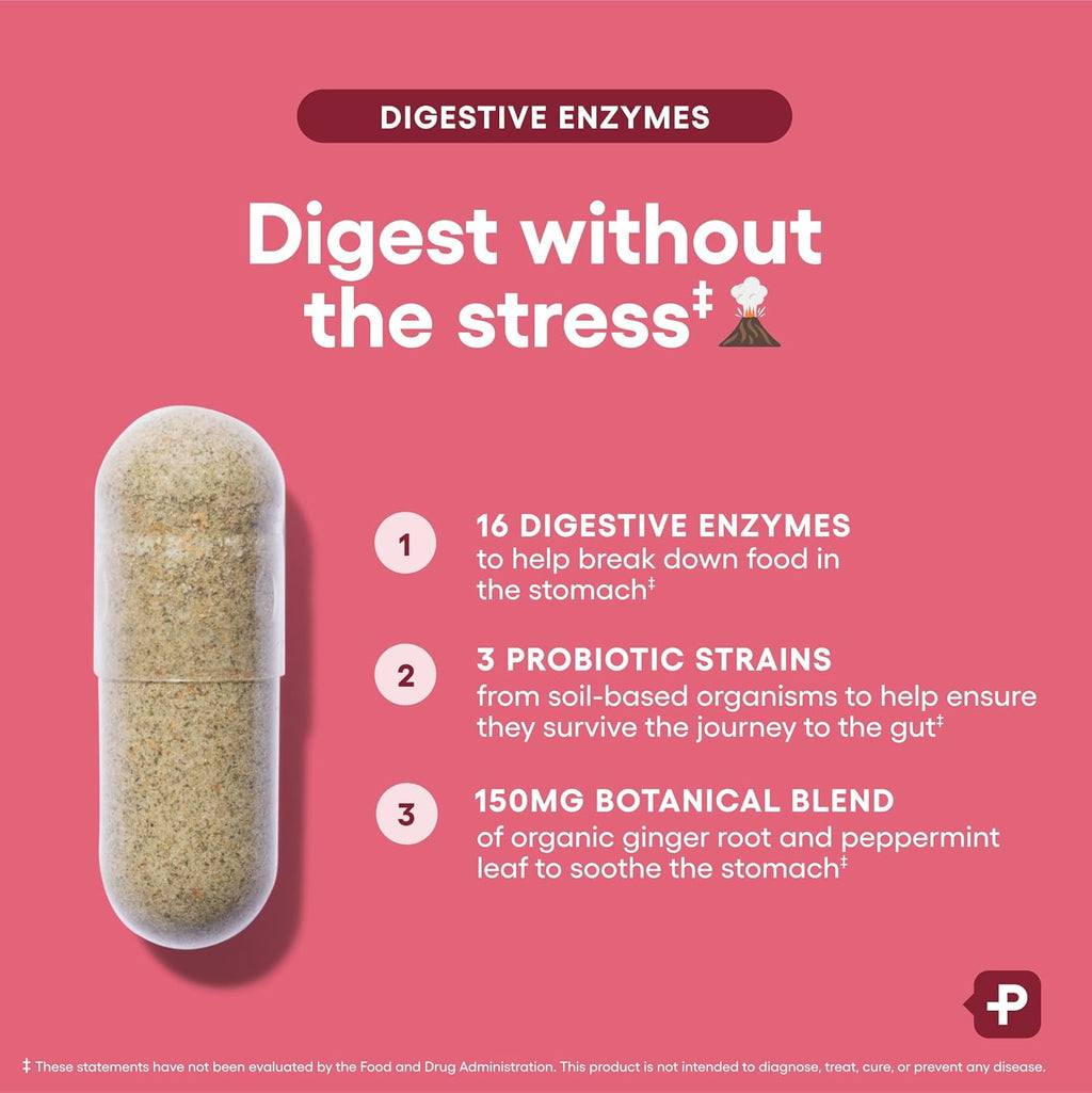 Physician's Choice Digestive Enzymes, Digestive & Gut Health, Bloating & Meal Time Discomfort, Men and Women, 30 Count
