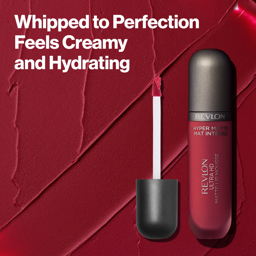 Revlon Ultra HD Lip Mousse Hyper Matte, Liquid Cream-like Lipstick, 0.16 oz, 825 Spice
