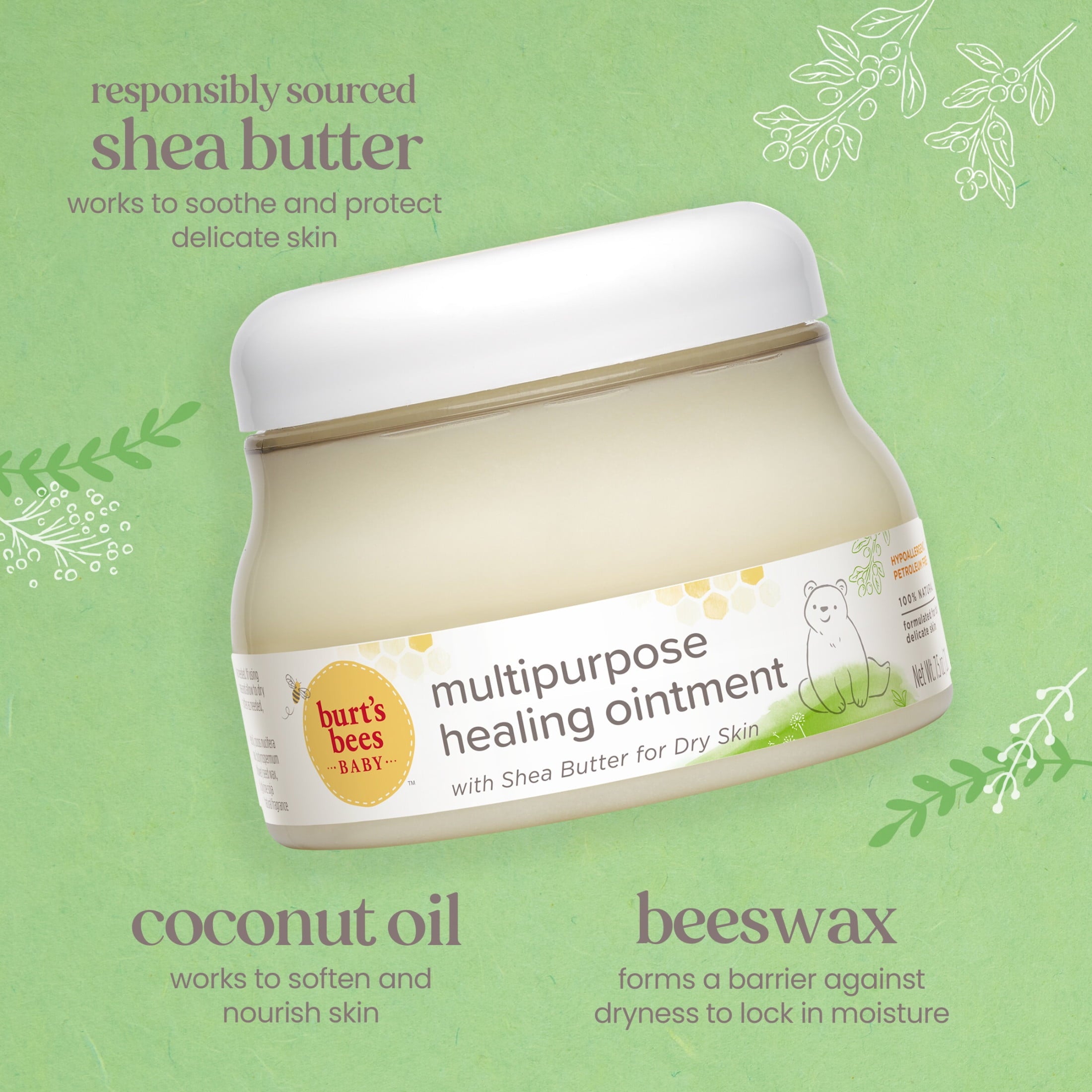 Burt's Bees Baby 100% Natural Origin Multipurpose Healing Ointment - 7.5 Ounce Tub