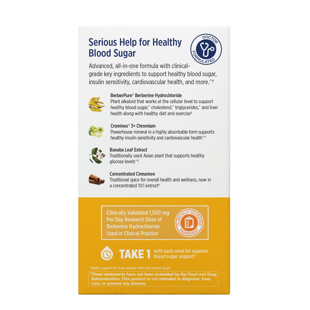 Doctors’ Preferred GlucoGold with Berberine, Healthy Blood Sugar Support, 42 Vegetarian Tablets