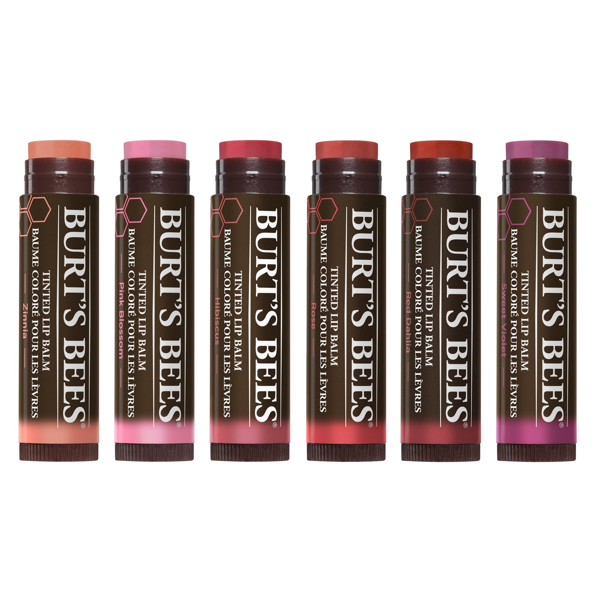 Burt's Bees 100% Natural Tinted Lip Balm, Hibiscus with Shea Butter & Botanical Waxes - 1 Tube