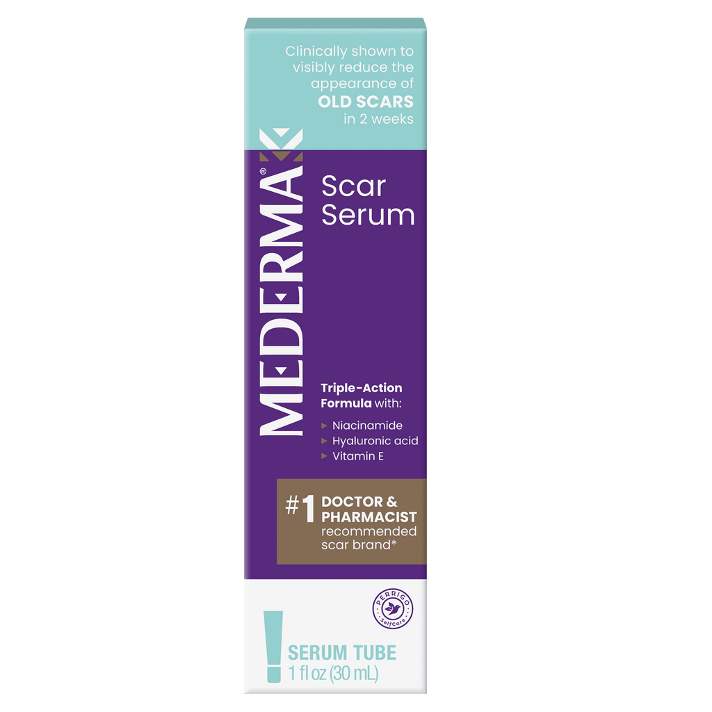 Mederma Scar Serum – Triple-Action Formula with Vitamin E, Hyaluronic Acid & Niacinamide – Clinically Shown to Reduce Old Scars,  1 Fl. Oz.