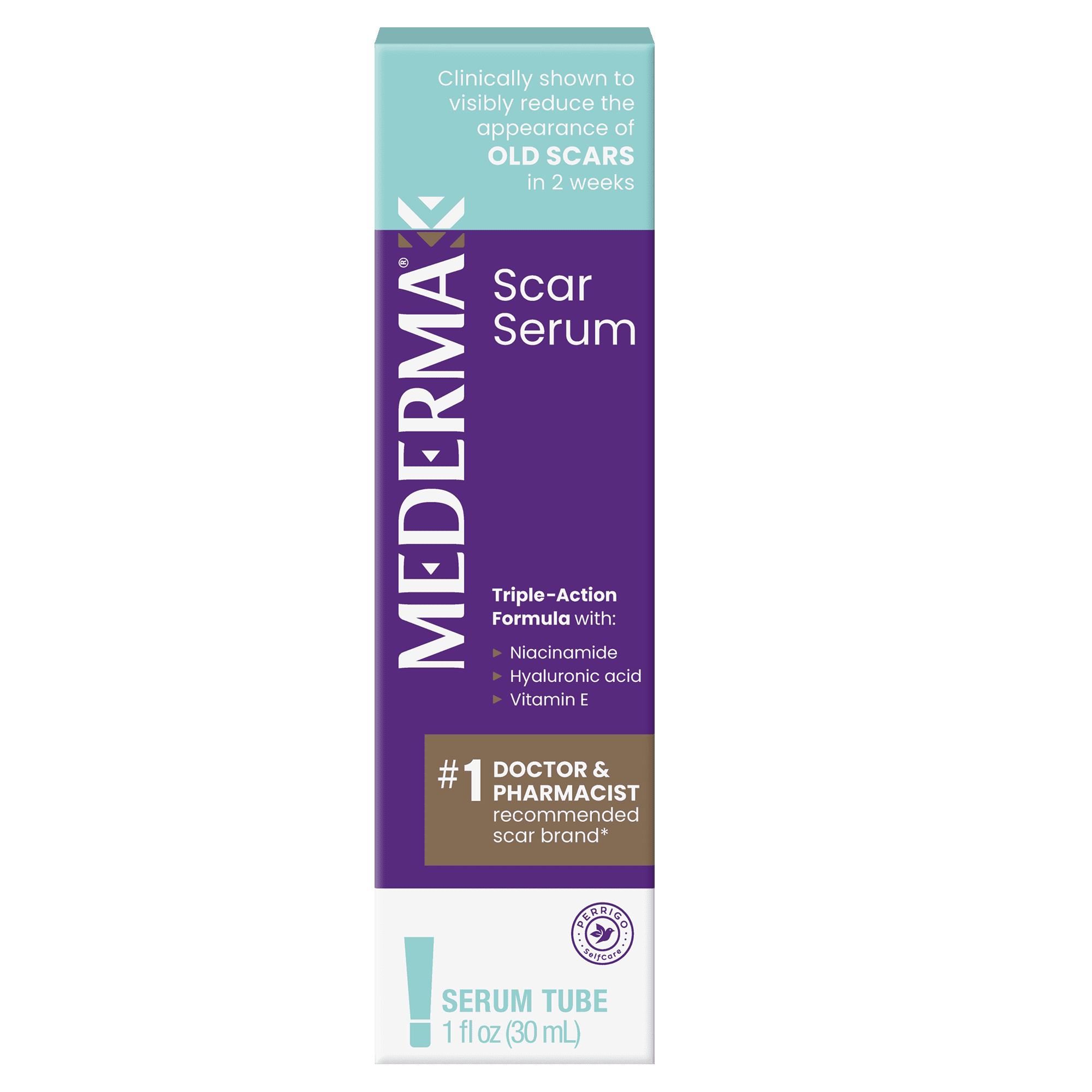 Mederma Scar Serum – Triple-Action Formula with Vitamin E, Hyaluronic Acid & Niacinamide – Clinically Shown to Reduce Old Scars,  1 Fl. Oz.