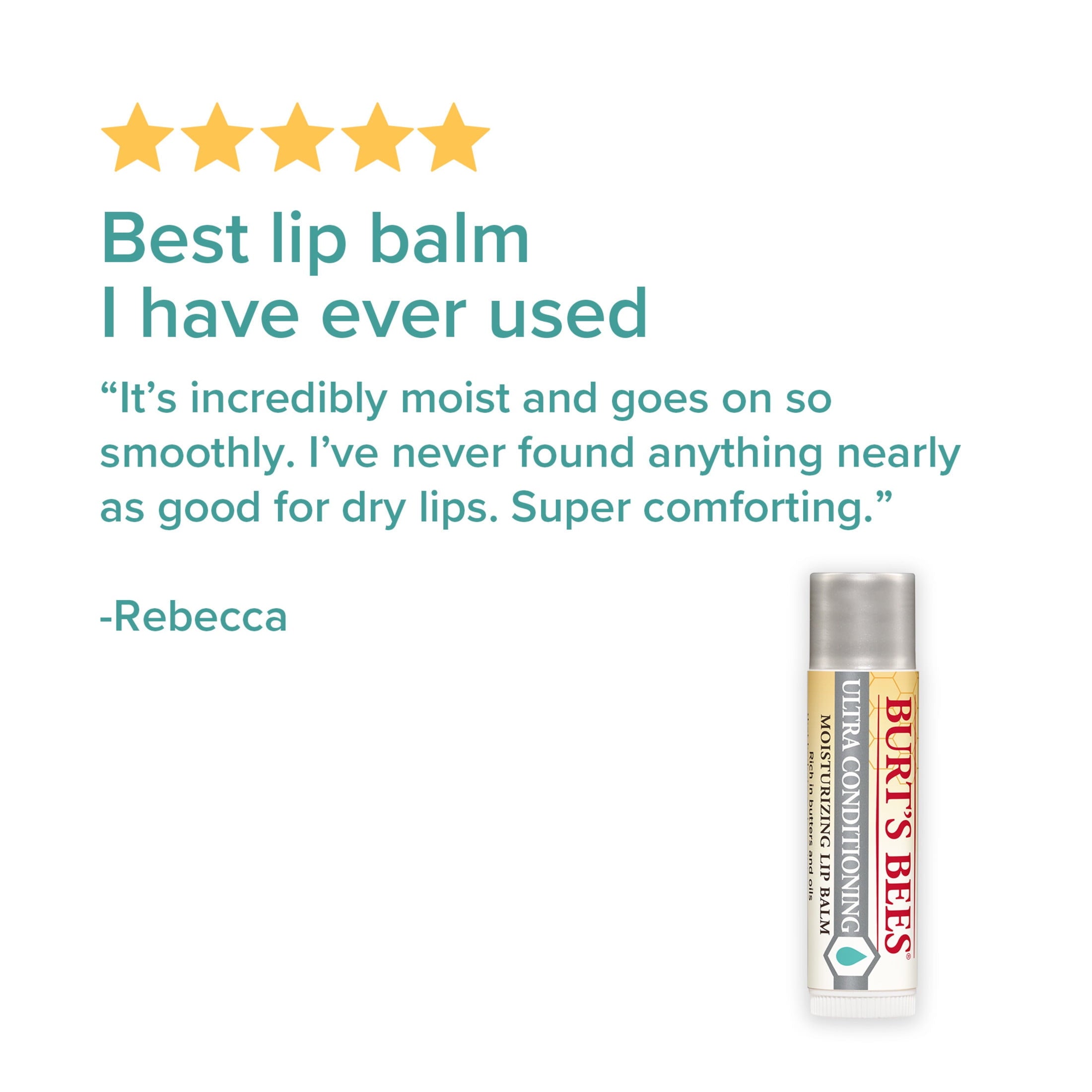 Burts Bees Ultra Conditioning Moisturizing Lip Balm, 4-Pack, 0.15 oz.