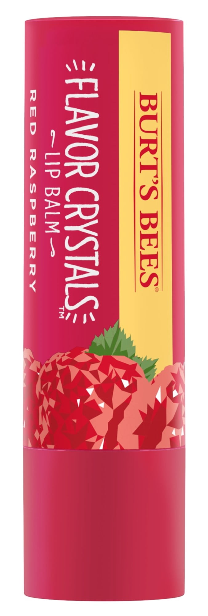Burt's Bees Flavor Crystals 100% Natural Lip Balm, Raspberry, 1 Count