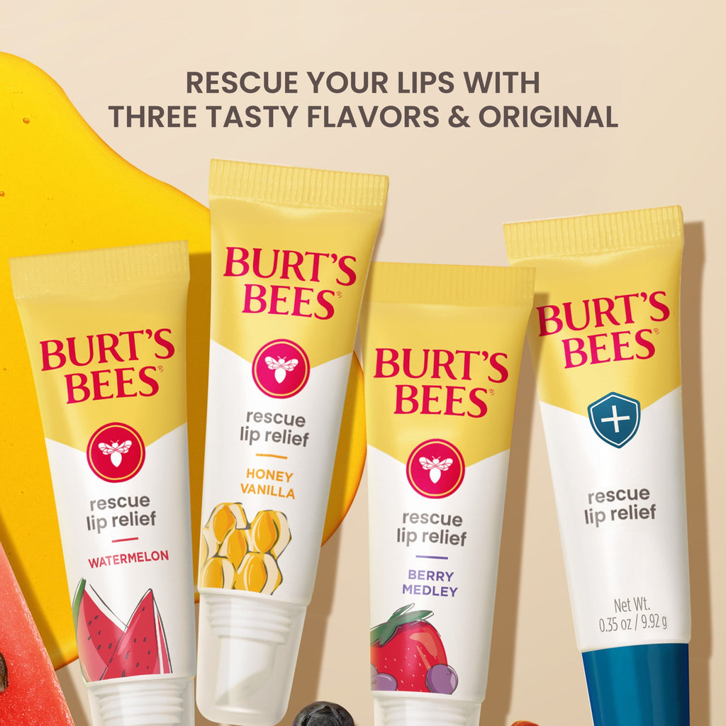 Burt's Bees Watermelon and Berry Medley Rescue Lip Relief, 2-Pack, 0.35 oz.