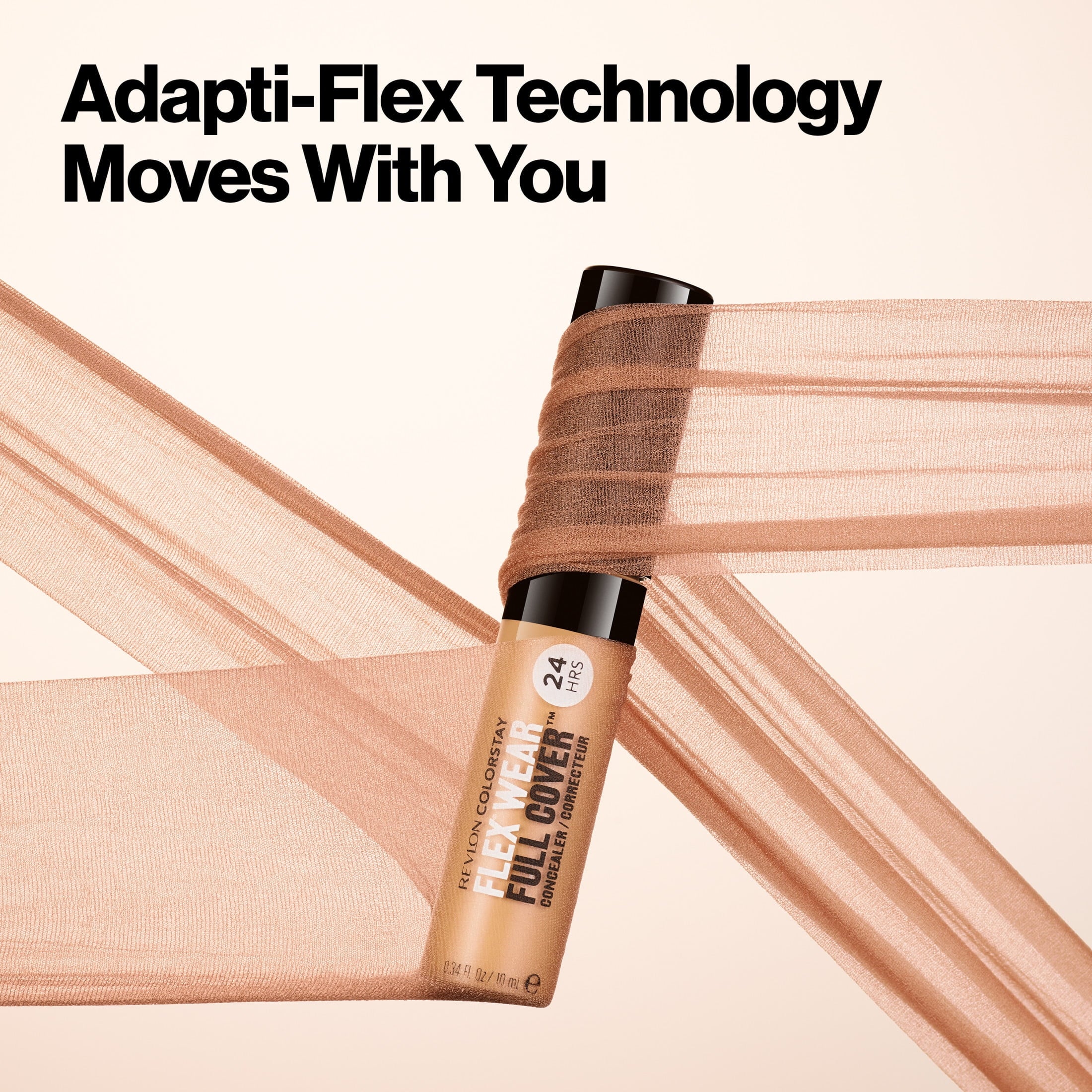 Revlon ColorStay Flex Wear Concealer, Full Coverage, 24HR Wear, 070 Nutmeg, 0.34 fl oz