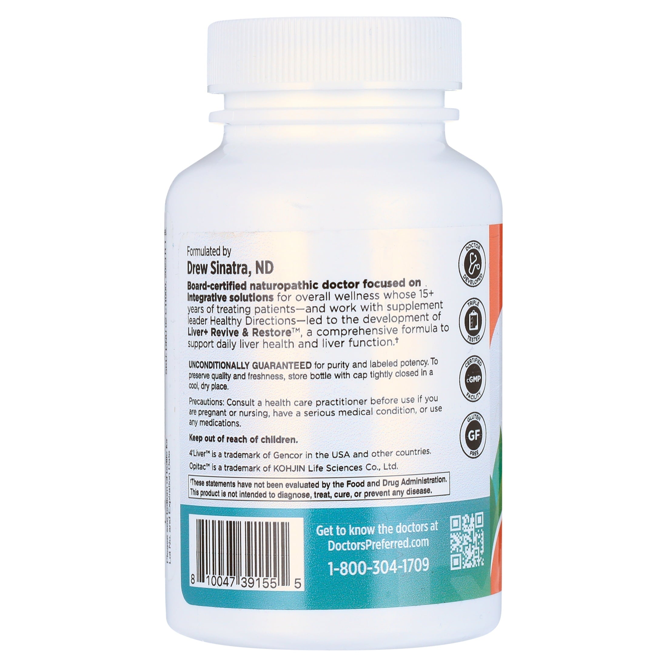 DOCTORS’ PREFERRED Liver+ Revive & Restore with  Milk Thistle - 60 Capsules