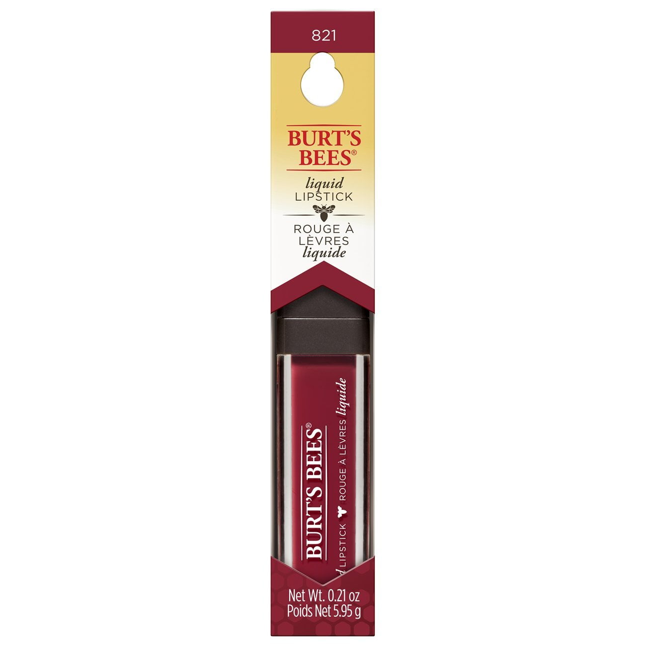Burt's Bees 100% Natural Glossy Liquid Lipstick, Drenched Dahlia, 1 Tube