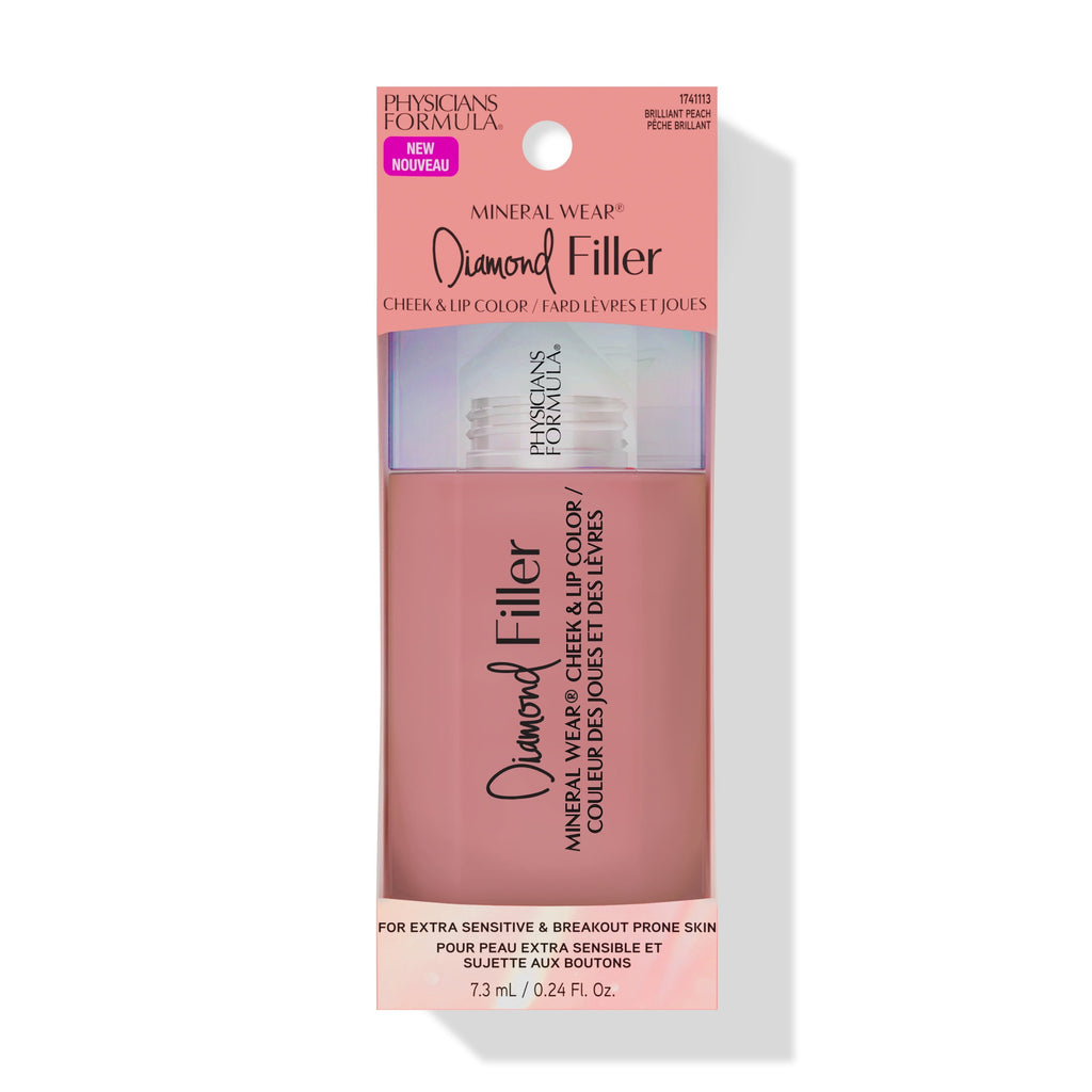 Physicians Formula Mineral Wear Diamond Filler Cheek & Lip Liquid Blush - Brilliant Peach
