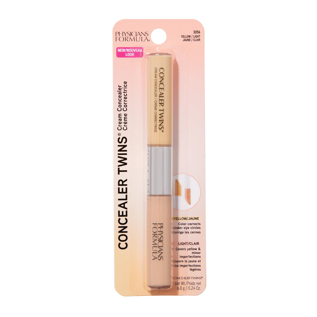 (2 pack) Physicians Formula Concealer Twins Cream Concealer, Yellow/Light