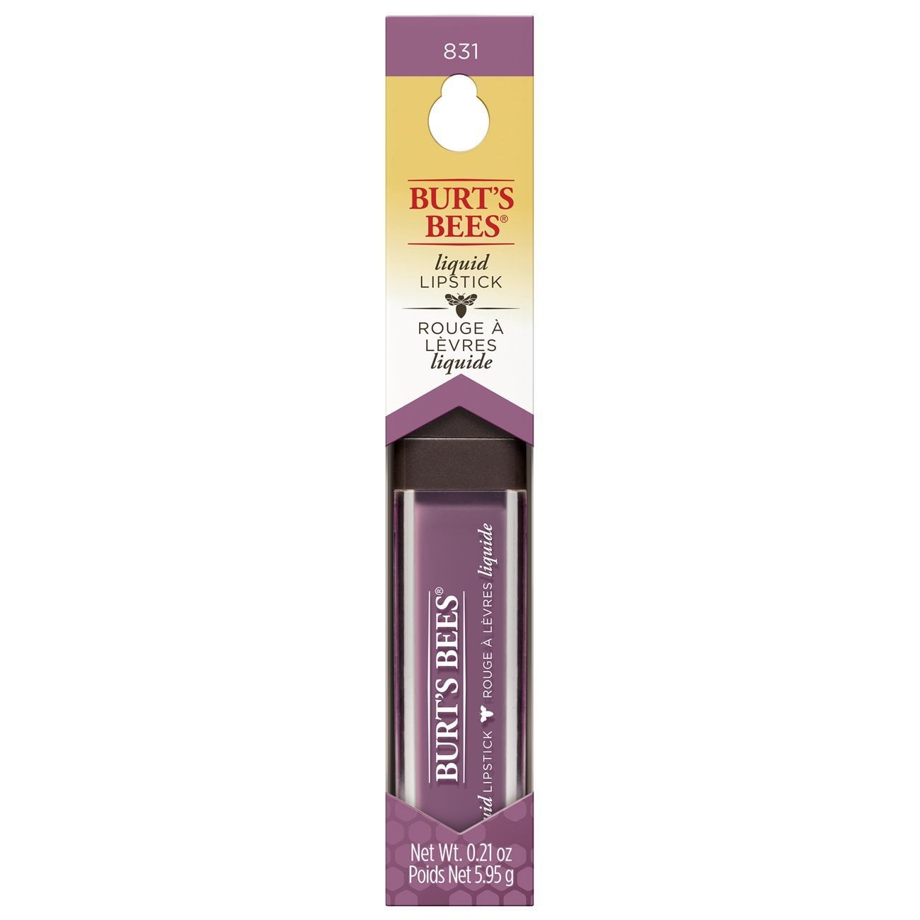 Burt's Bees 100% Natural Moisturizing Liquid Lipstick, Lavender Lake - 1 Tube