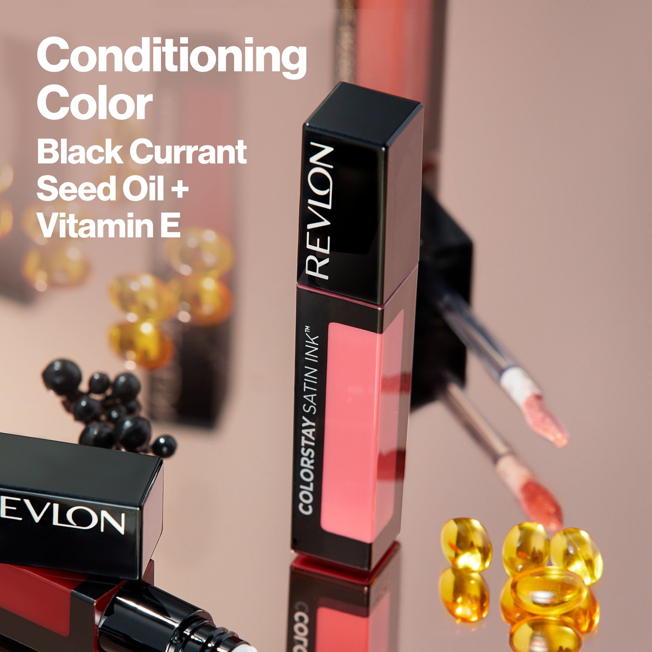 Revlon ColorStay Satin Ink Liquid Lipstick, Longwear Rich Lip Colors, 001 Your Go-To, 0.17 fl oz