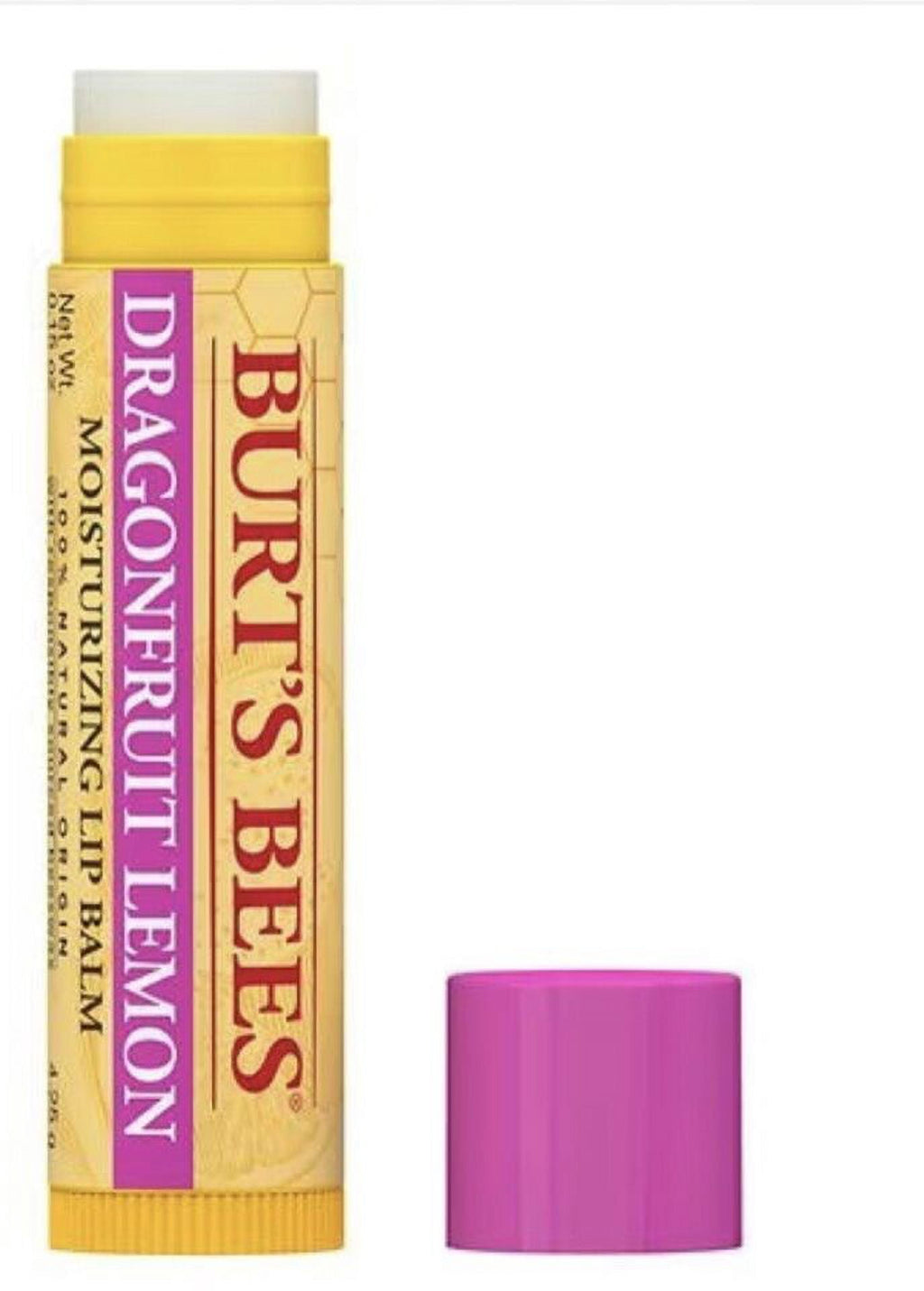 Burt's Bees Natural Origin Lip Balm Dragonfruit Lemon - 0.15 Oz (Pack of 2)