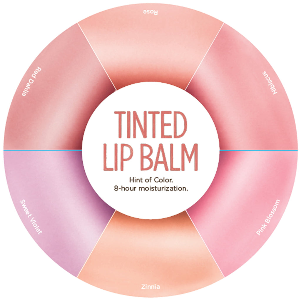 Burt's Bees 100% Natural Tinted Lip Balm, Hibiscus with Shea Butter & Botanical Waxes - 1 Tube