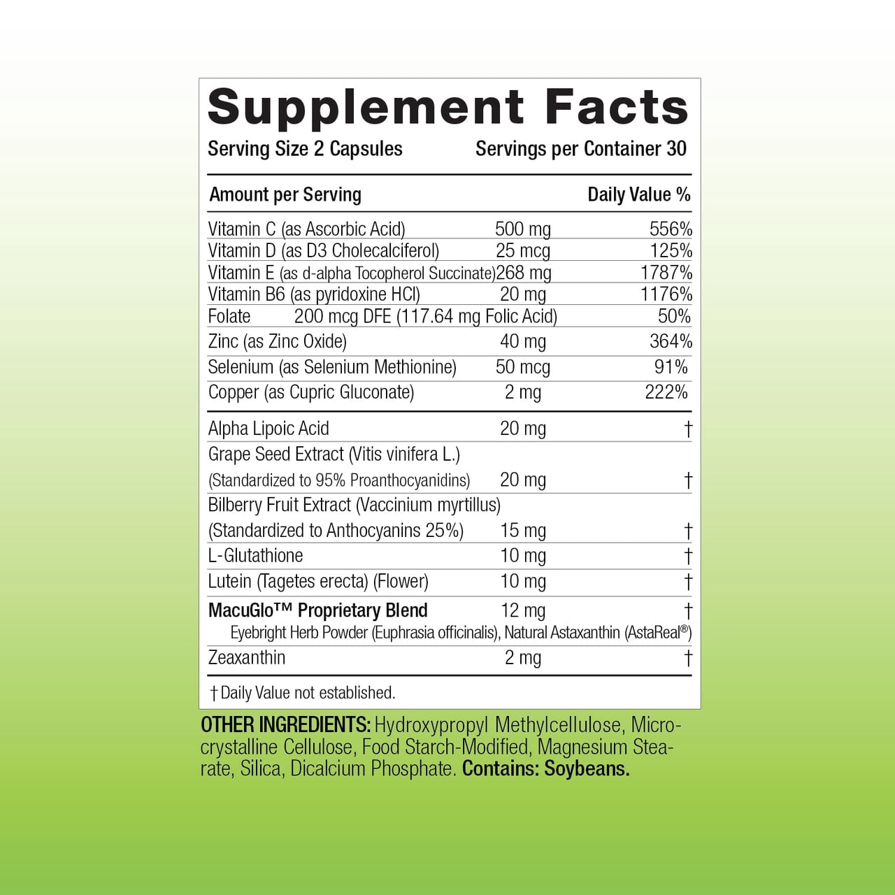 EyeScience Macular Health Formula - Advanced Ocular Vitamin Dietary Supplement Capsules, 60 Count