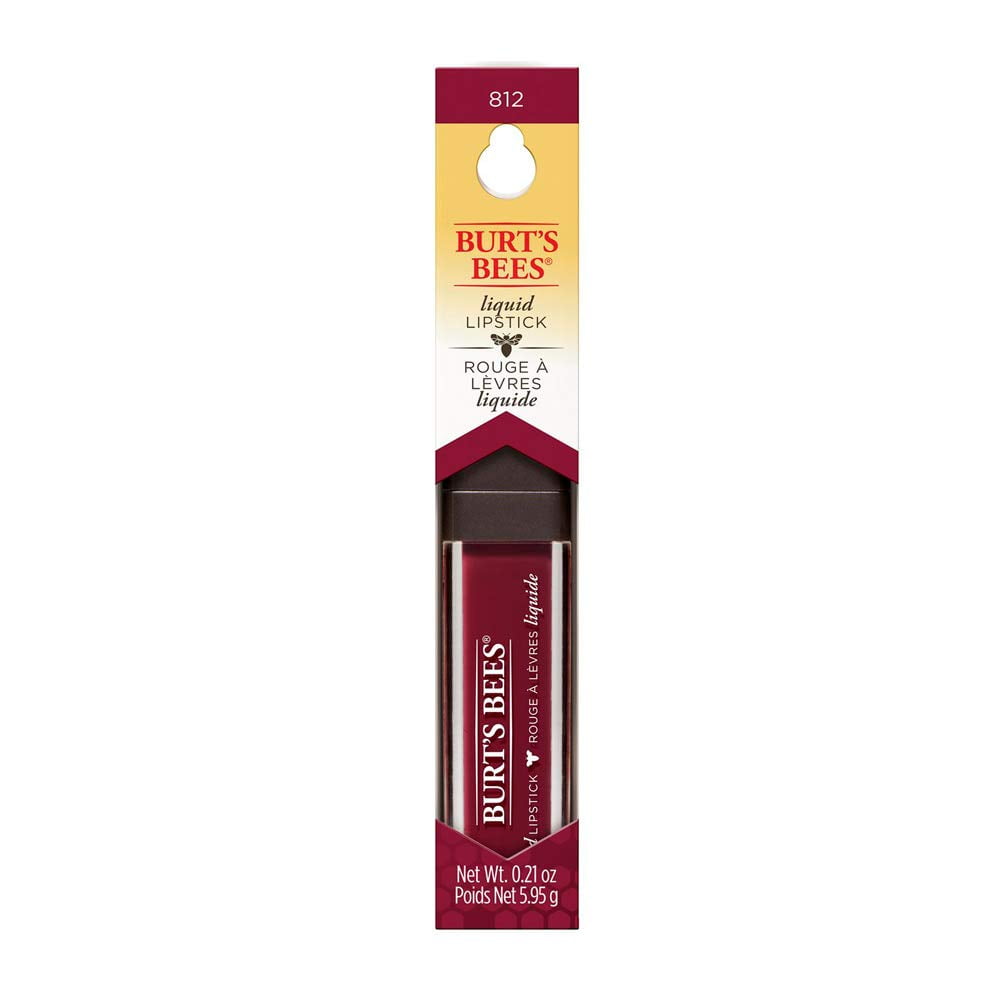 Burt's Bees 100% Natural Moisturizing Liquid Lipstick, Rushing Rose - 1 Tube