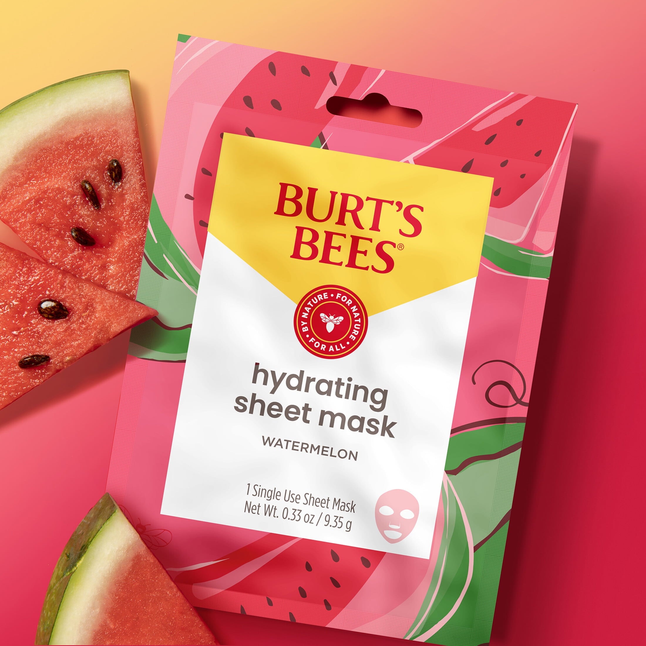Burt's Bees Hydrating Sheet Mask With Watermelon, 1 Count
