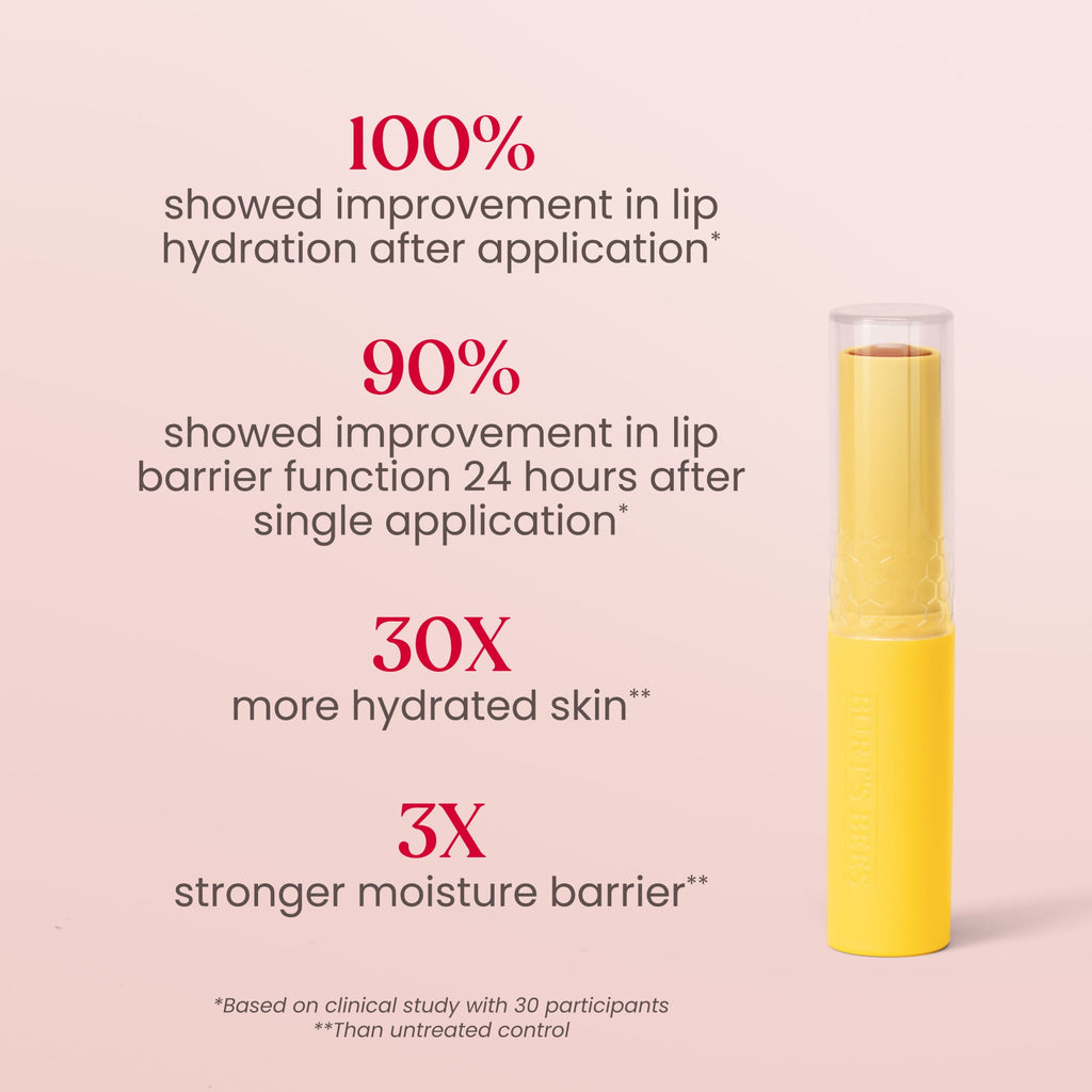 Burt's Bees Boosted Lip Balm Sheer Plus with Shea Butter, 1 Tube, 0.16 Oz