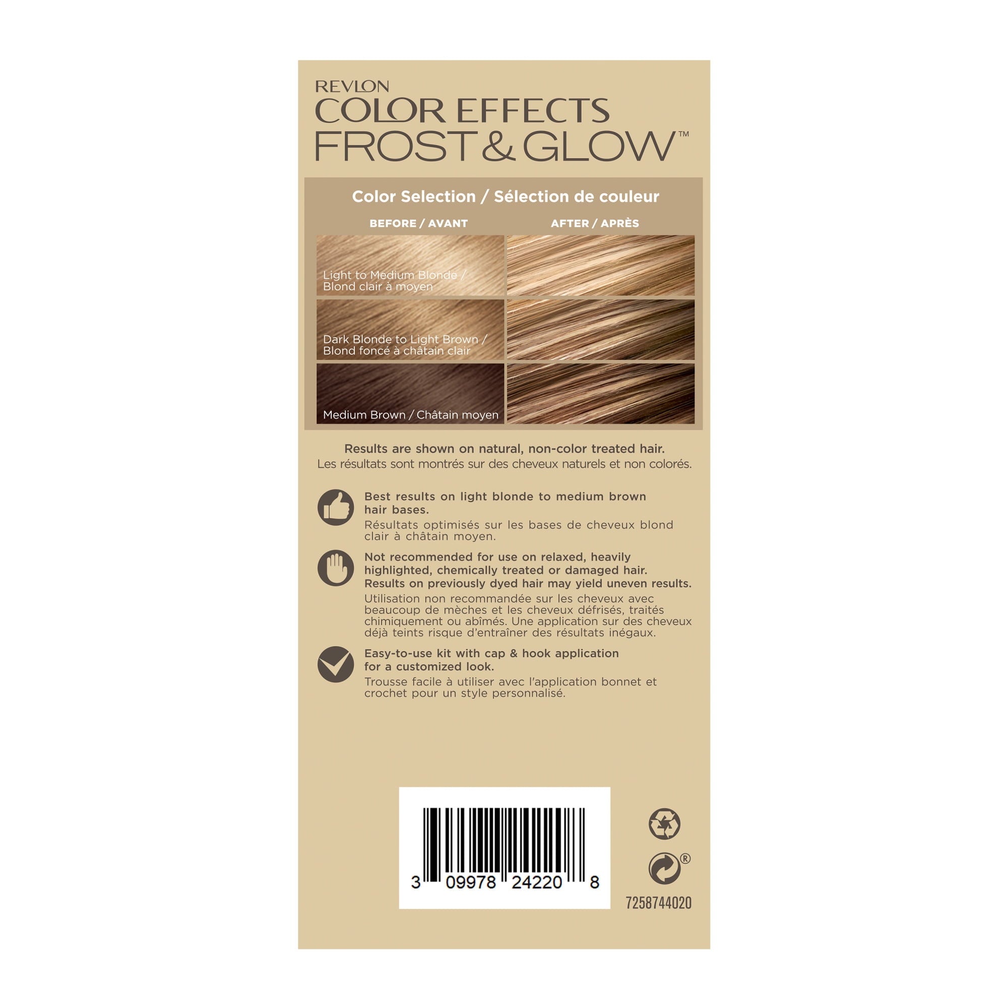 Revlon Color Effects Frost and Glow Ammonia Free Permanent Hair Color, 20 Blonde
