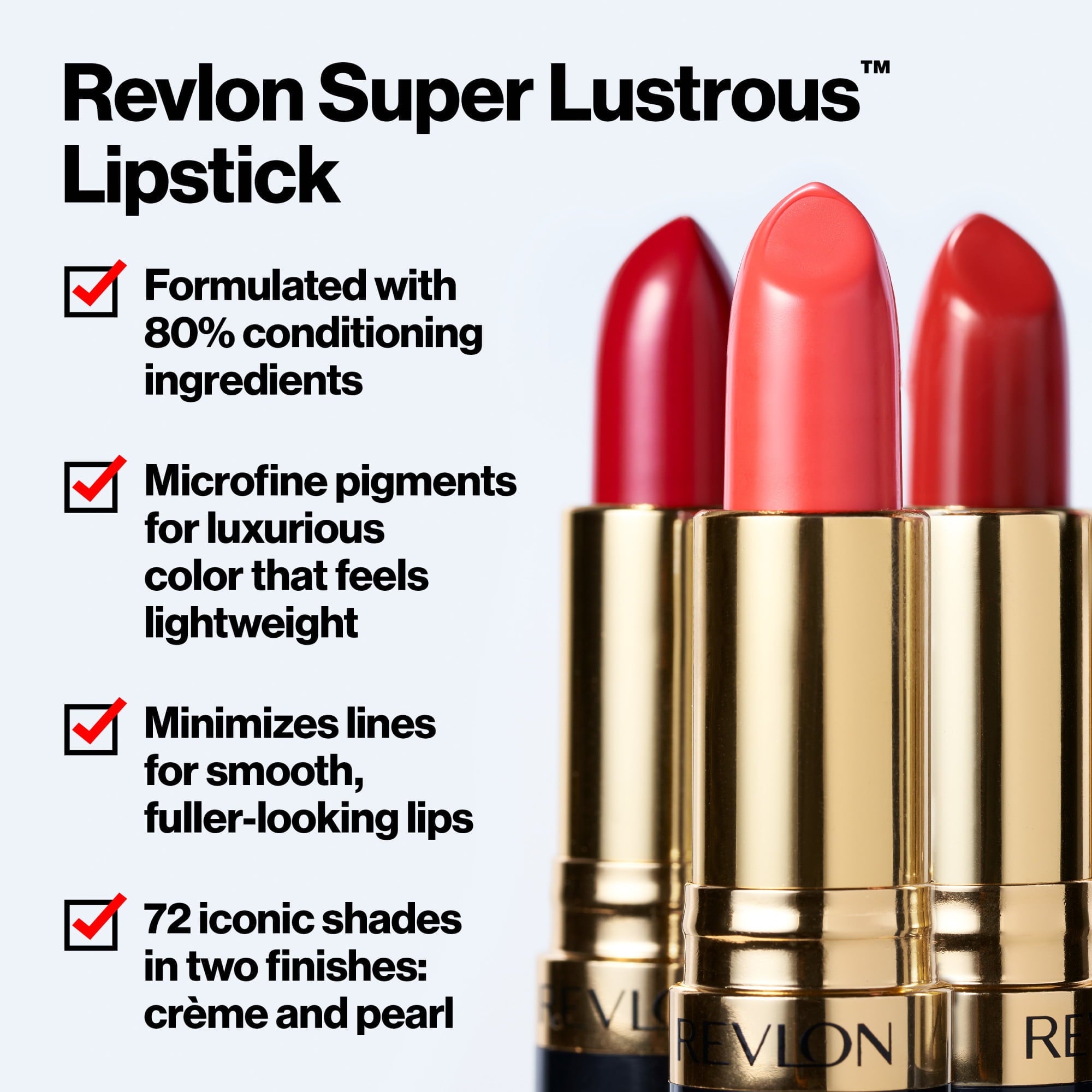 Revlon Super Lustrous Pearl Lipstick, Creamy Formula, 030 Pink Pearl
