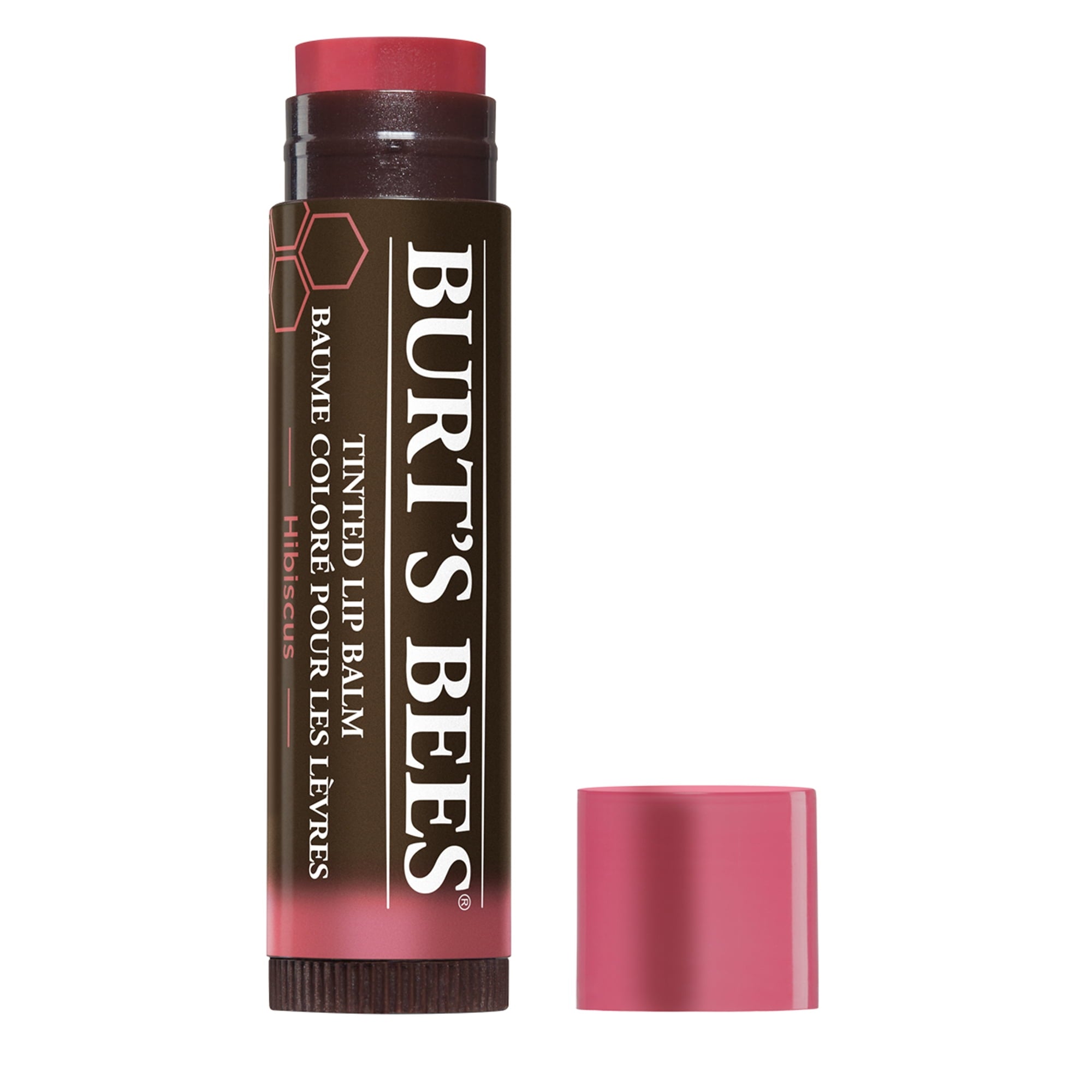 Burt's Bees 100% Natural Tinted Lip Balm, Hibiscus with Shea Butter & Botanical Waxes - 1 Tube