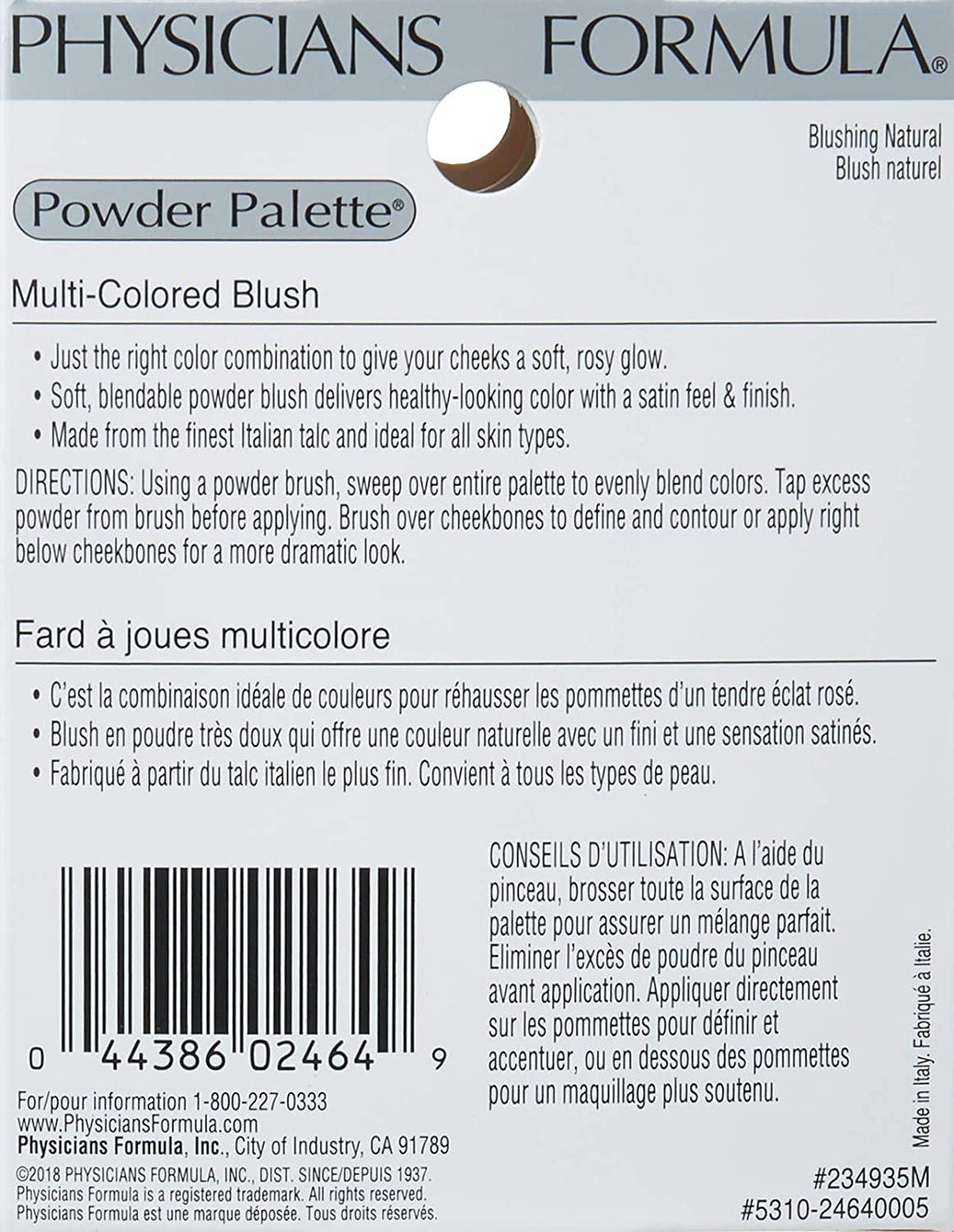 Physicians Formula Powder Palette Blush Makeup, Blushing Natural, 0.17 oz