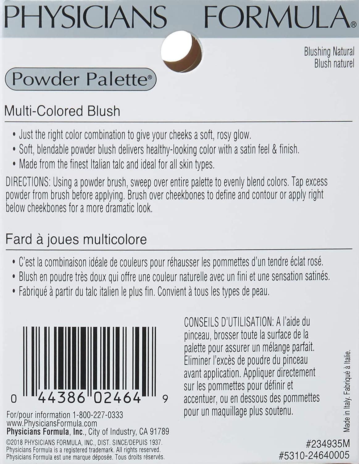 Physicians Formula Powder Palette Blush Makeup, Blushing Natural, 0.17 oz