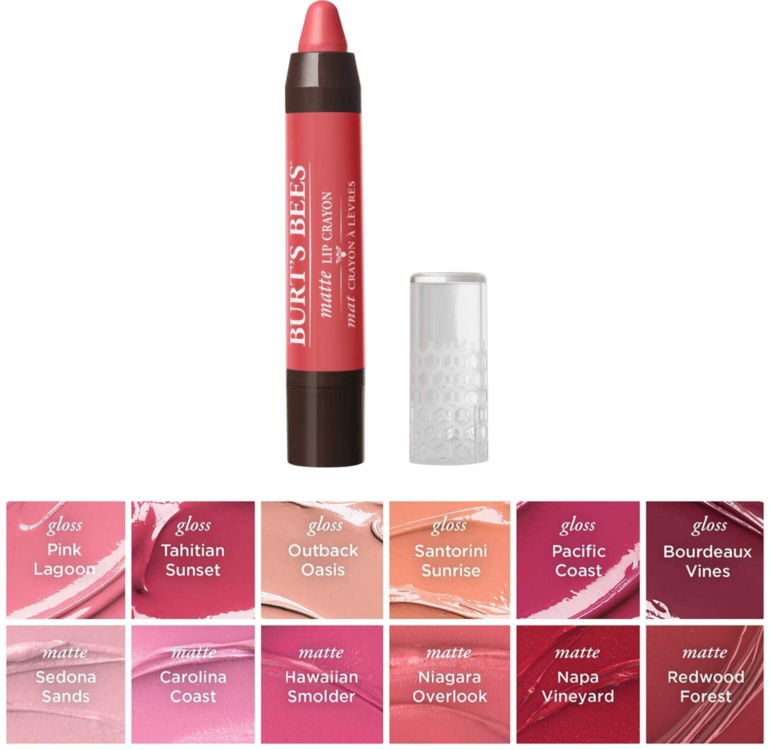 Burt's Bees 100% Natural Moisturizing Gloss Lip Crayon, Santorini Sunrise 1 ea