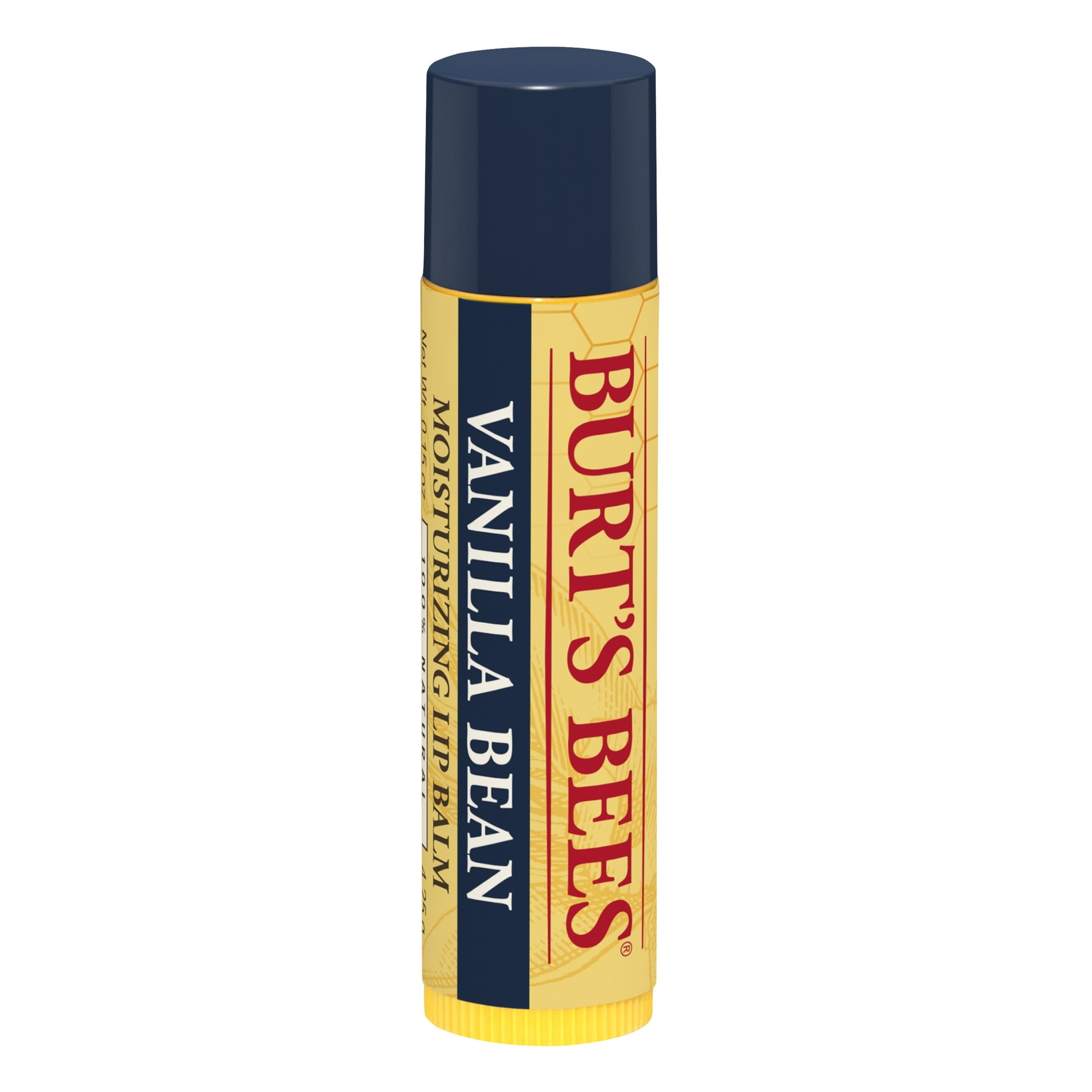 Burt's Bees 100% Natural Origin Moisturizing Lip Balm, Vanilla Bean, 1 Tube in Blister Box