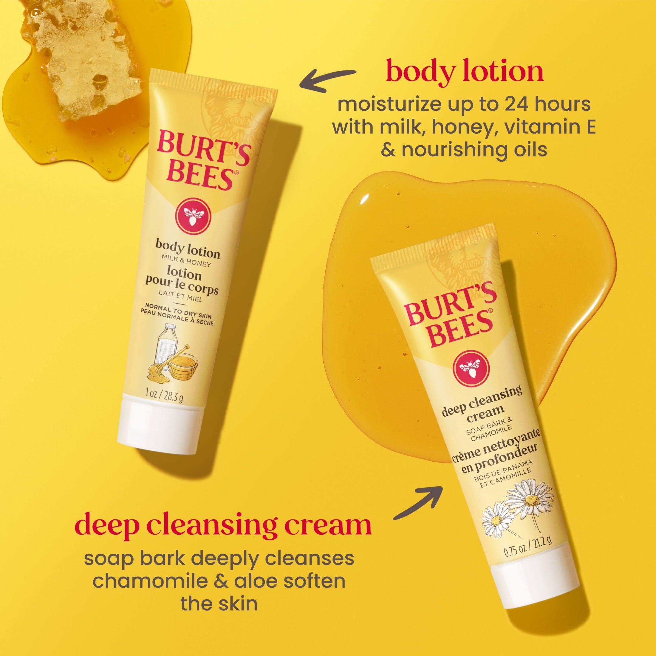 Burts Bees Essential Gift Set, Cleansing Cream, Hand Salve, Body Lotion, Foot Cream, Lip Balm