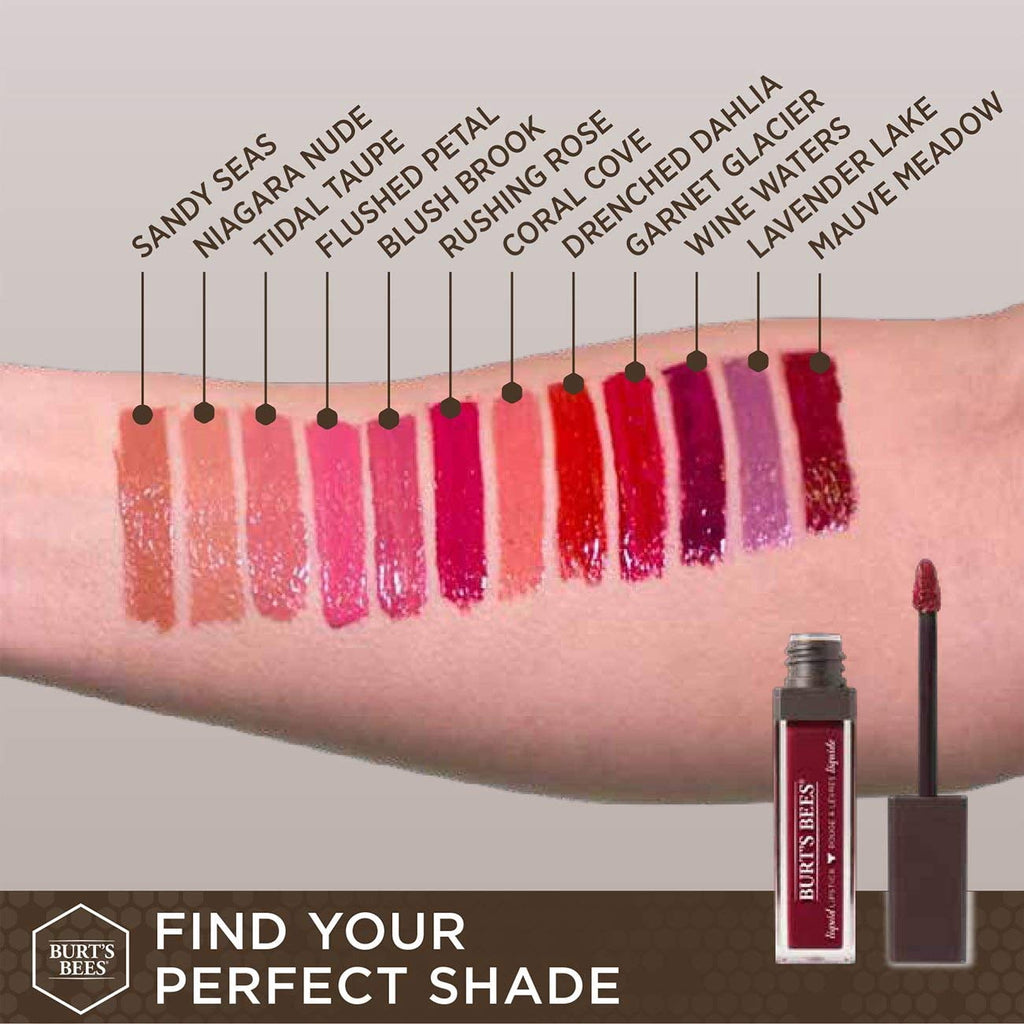 Burt's Bees 100% Natural Glossy Liquid Lipstick, Drenched Dahlia, 1 Tube