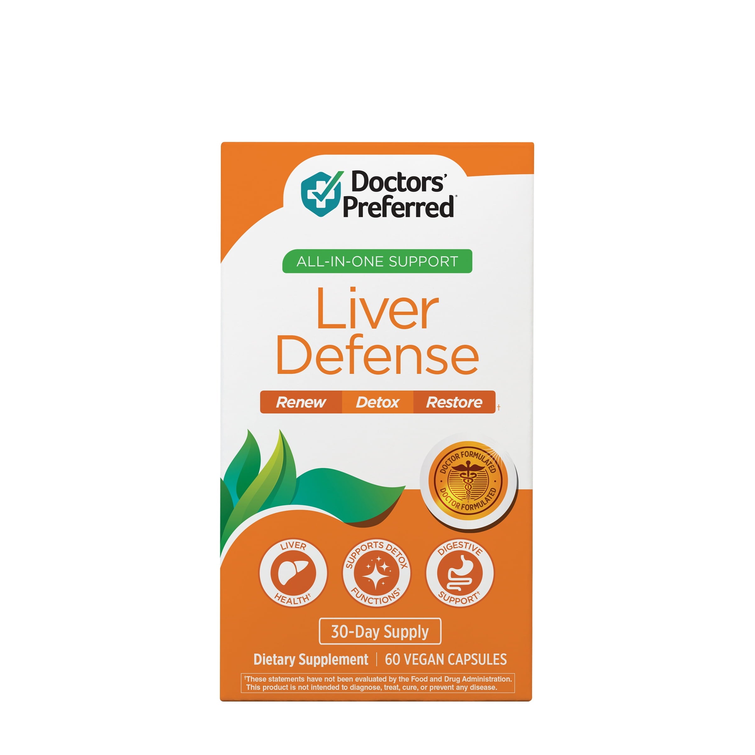 Doctors' Preferred Liver Defense, Liver Health and Detox with Milk Thistle, 60 Capsules